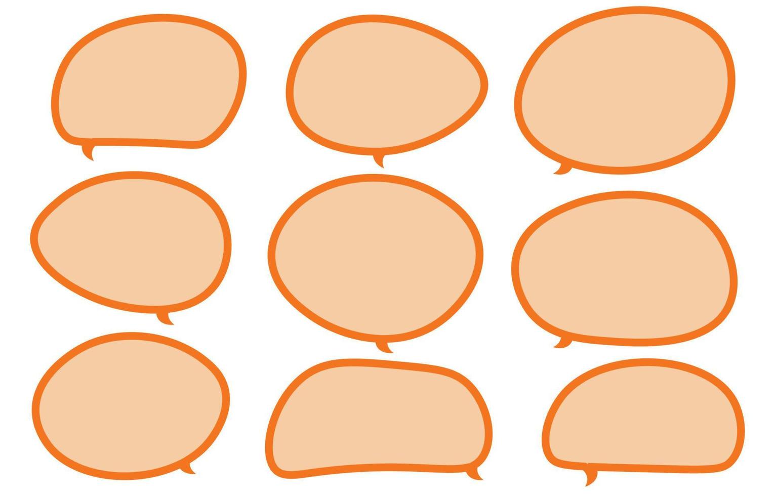Set autumn speech bubbles on white background. chat box or chat vector doodle message or communication icon Cloud speaking for comics and minimal message dialog