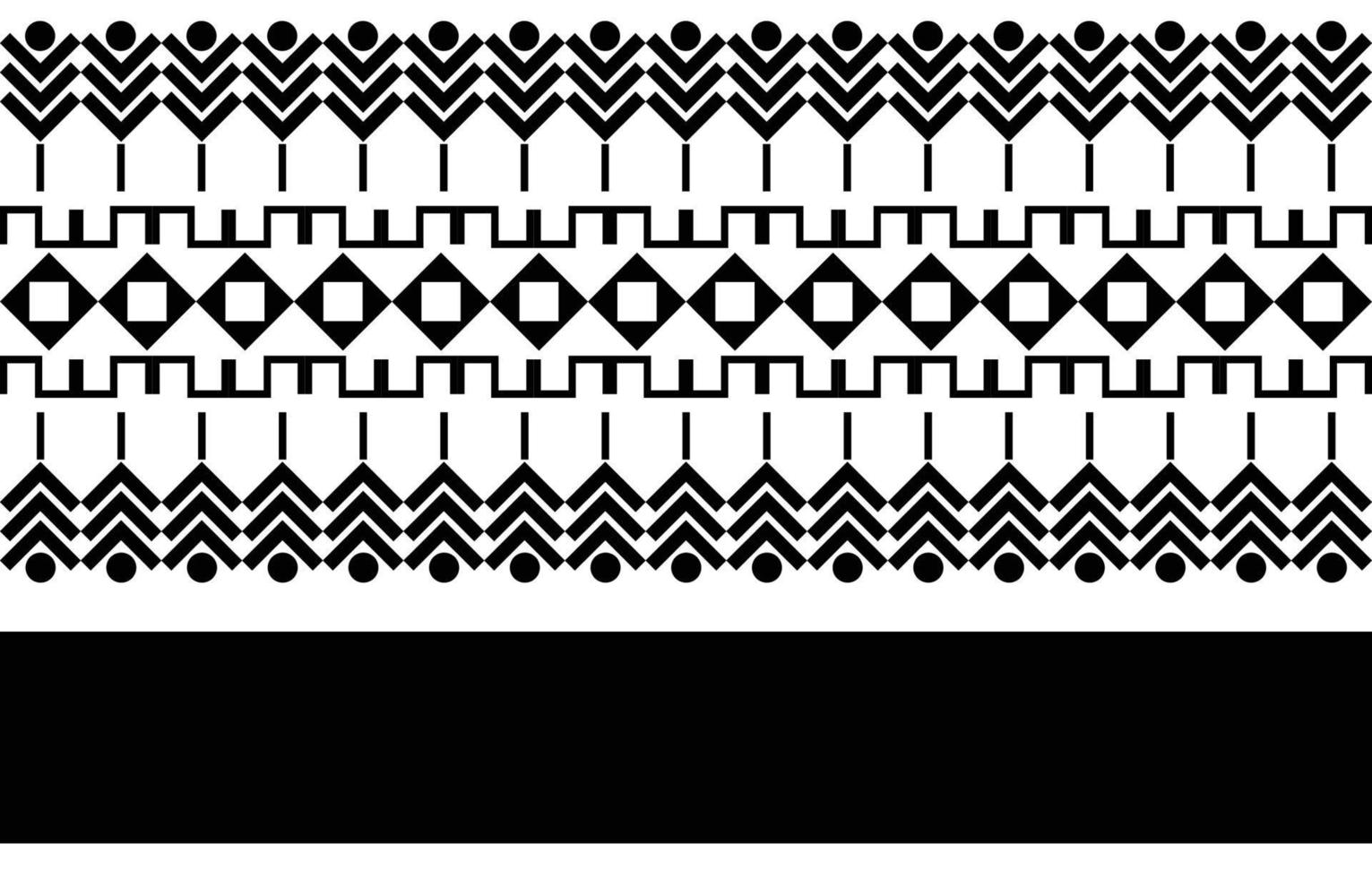 Tribal Black and white Abstract ethnic geometric pattern design for background or wallpaper.vector illustration To print fabric patterns, rugs, shirts, costumes, turban, hats, curtains. vector