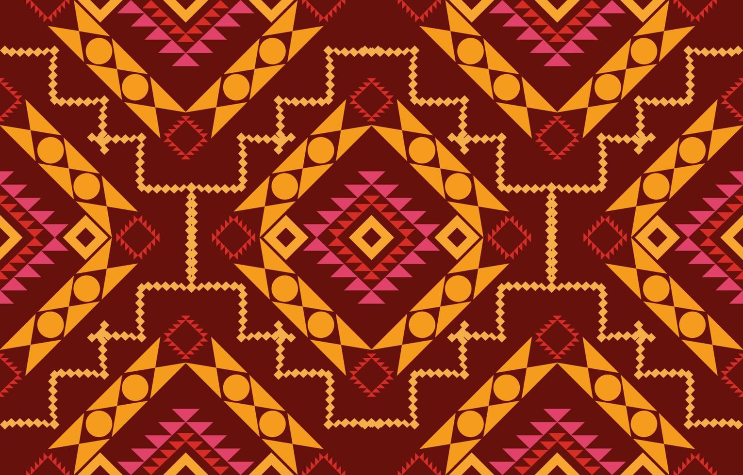 Navajo fabric seamless pattern geometric tribal ethnic traditional background,native American Design Elements, Design for carpet,wallpaper,clothing,rug,interior,Vector illustration embroidery. vector