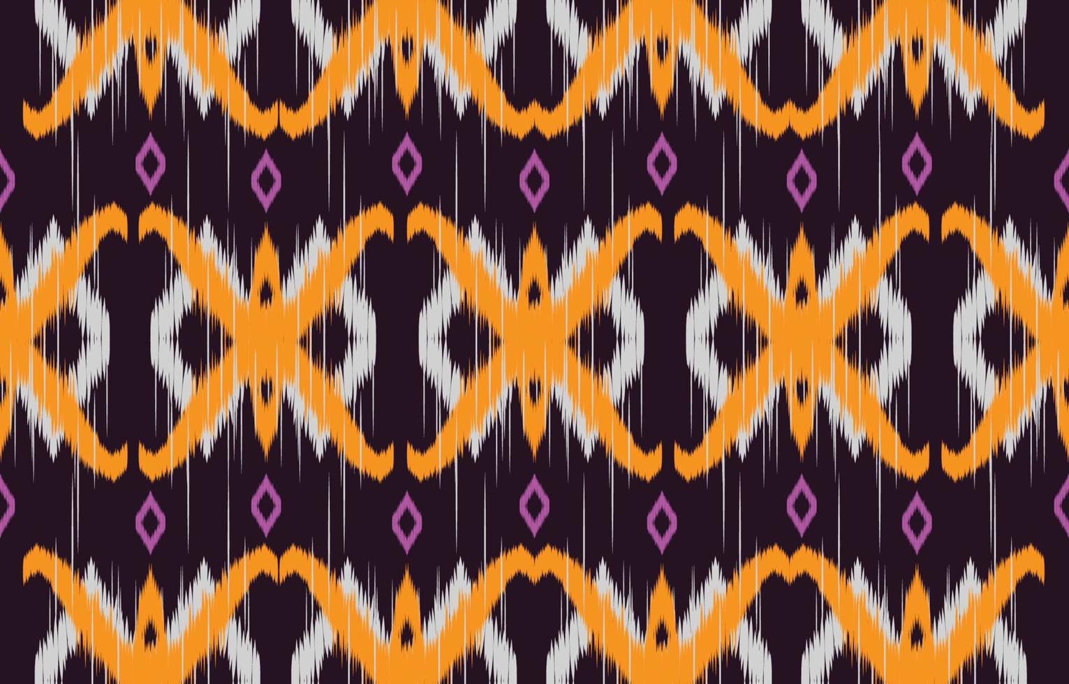 tela ikat de patrones sin fisuras estilo de bordado tradicional étnico geométrico. diseño para fondo, alfombra, estera, sarong, ropa, ilustración vectorial. vector