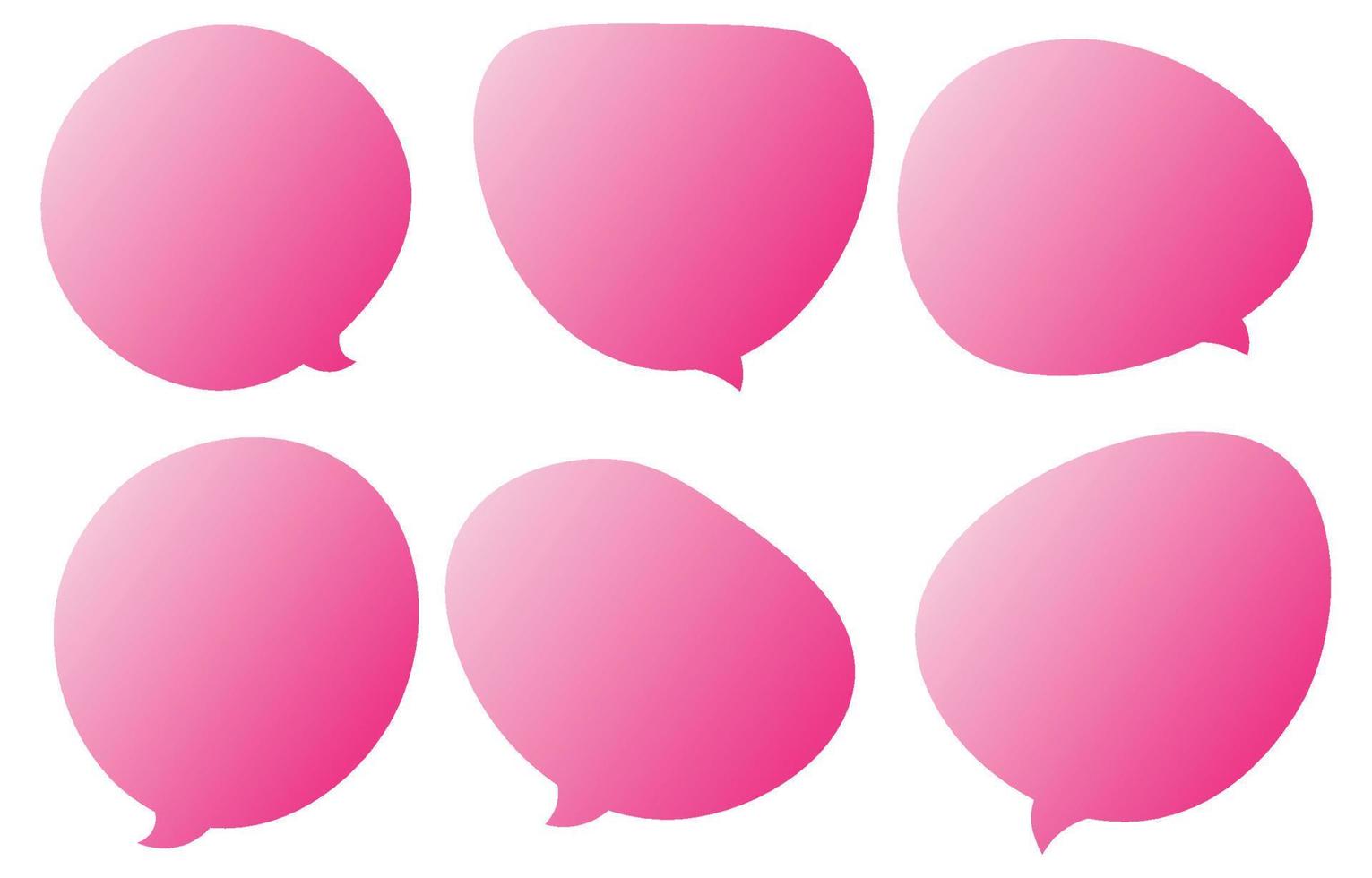 coloque burbujas de voz en un fondo blanco, vector de habla o burbuja de conversación, icono de chat o mensaje, use para agregar texto, estilo ovalado y de garabato
