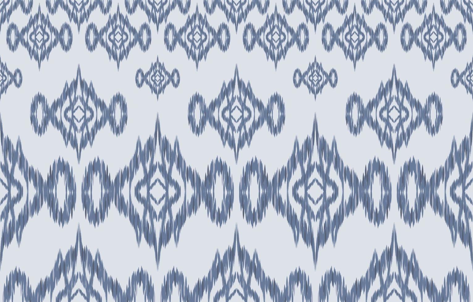 tela ikat de patrones sin fisuras estilo de bordado tradicional étnico geométrico. diseño para fondo, alfombra, estera, sarong, ropa, ilustración vectorial. vector