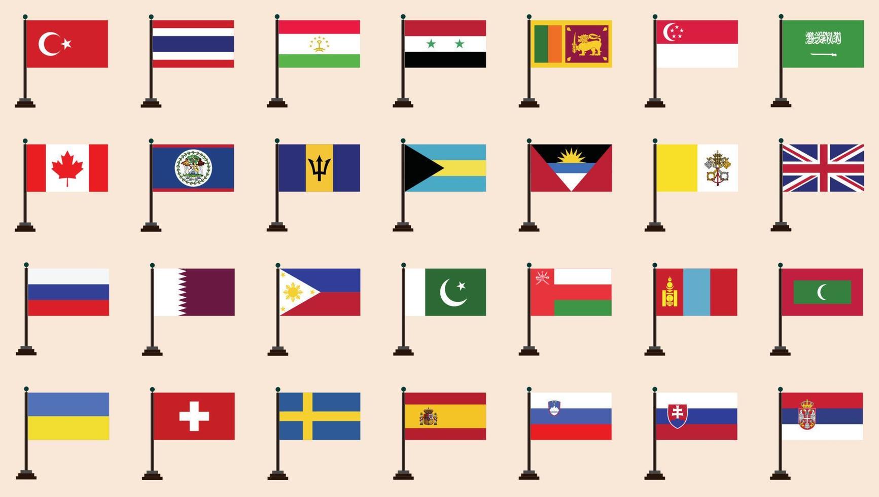 free flag sticker vector