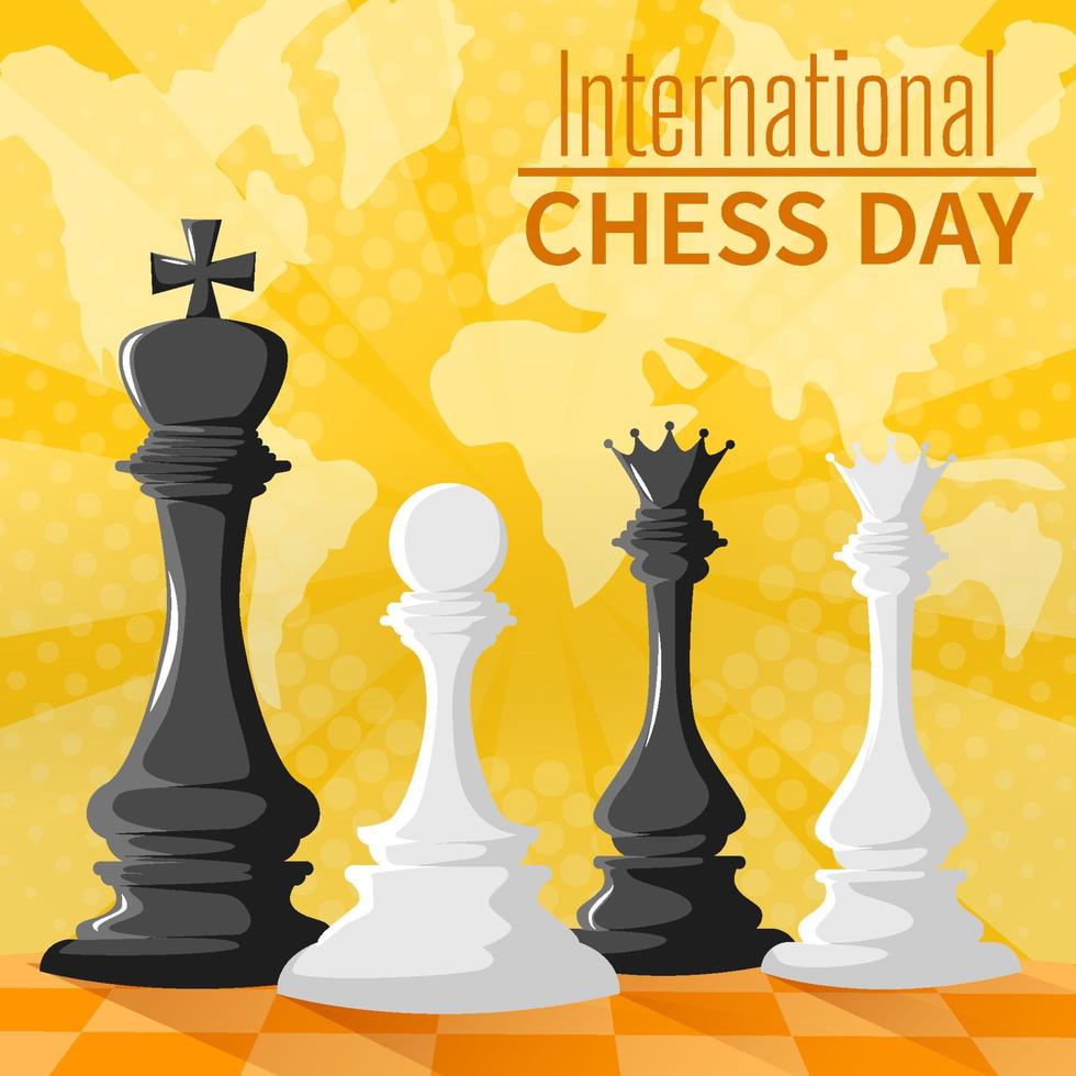 International Chess Day Concept vector