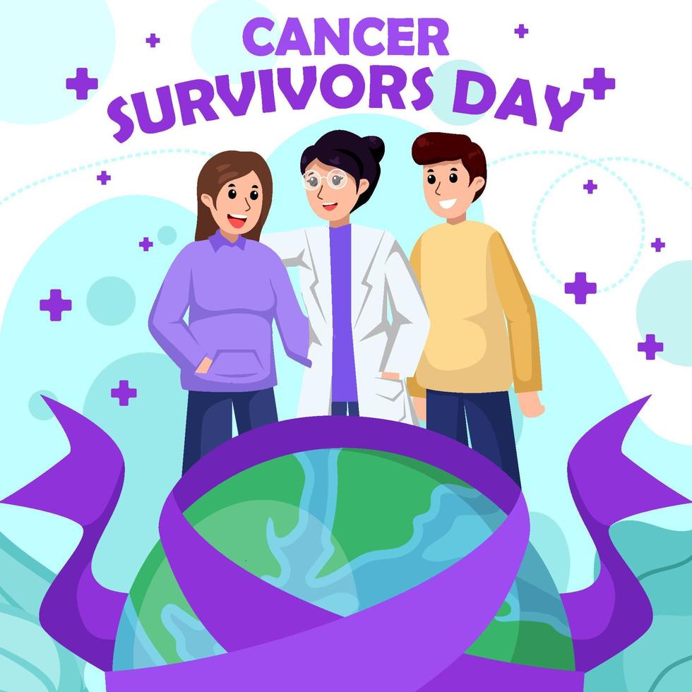 concepto del día del sobreviviente del cáncer vector