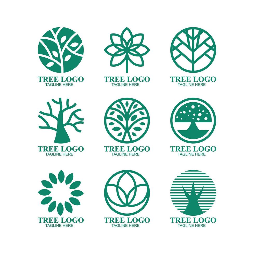 árbol logo símbolo elemento forma simple vector