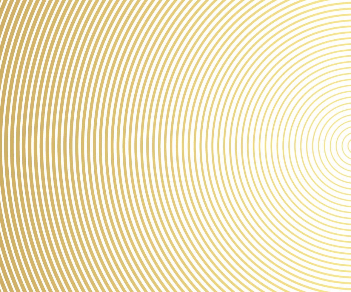 Gold luxurious circle pattern with golden wave lines over. Abstract background, vector illustration
