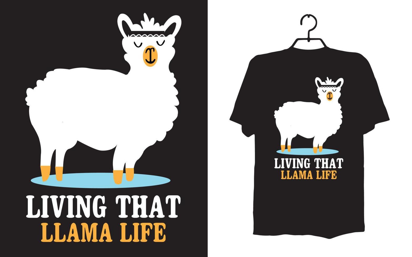 Print llama t shirt designs vector