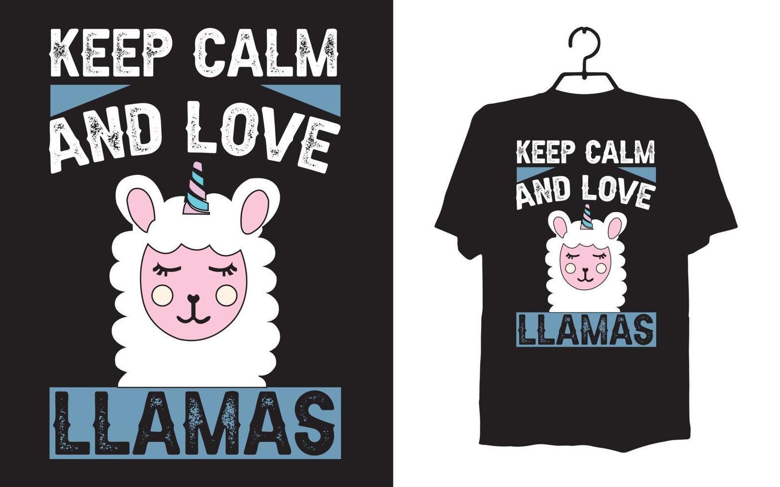 Print llama t shirt designs vector