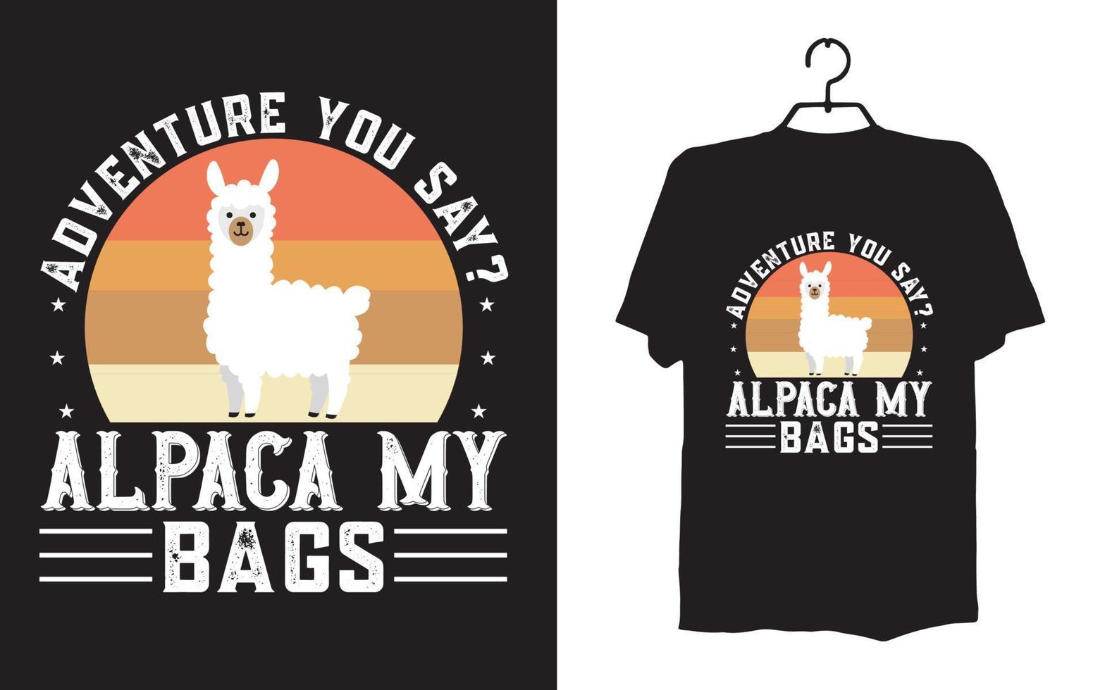 Print llama t shirt designs vector