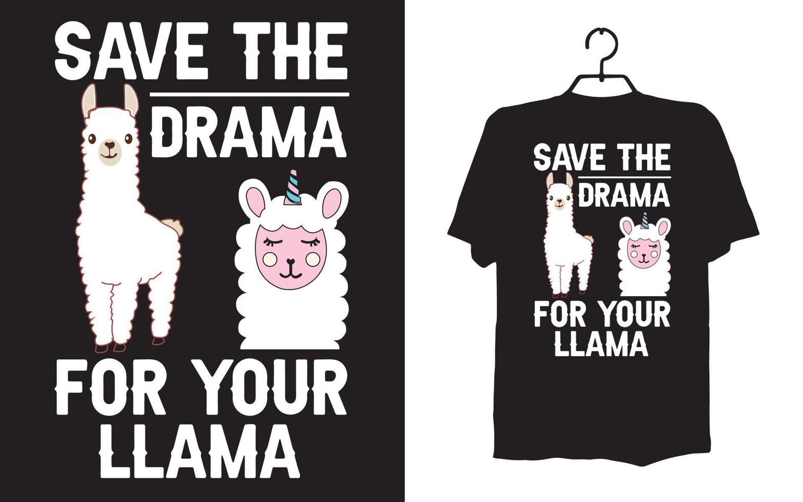Print llama t shirt designs vector