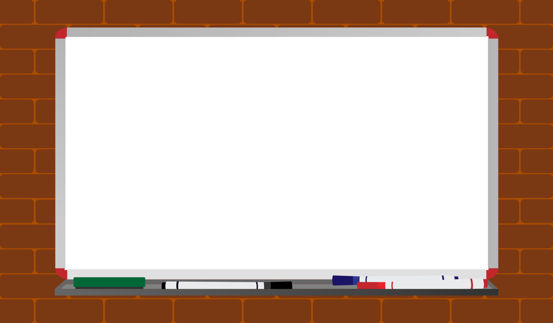 Flat design Whiteboard in brick wall background for copy space ...