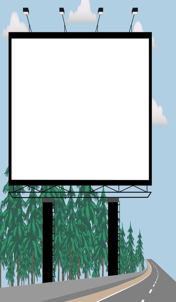 Flat Design Billboard copy space for advertisement and announcement and other vector