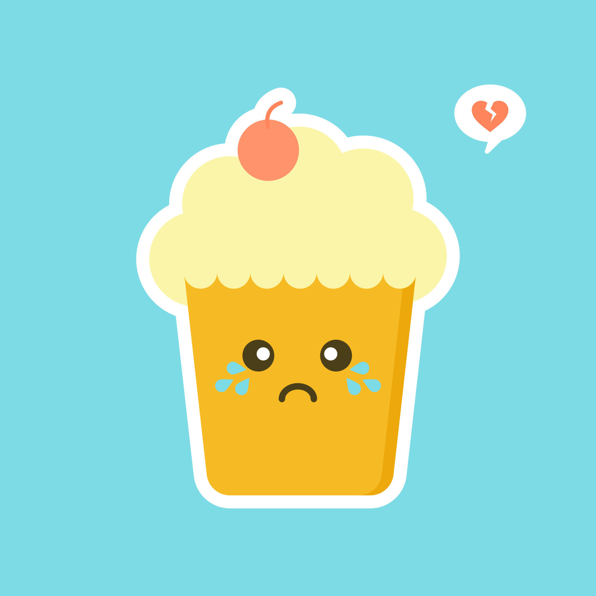 Cupcakes with cute face. kawaii Comic characters. Vector cartoon in flat style. can Use for card, mascot poster, banner, web design and print on t-shirt. Easy to edit. 7385665 Vector Art at Cupcakes with cute face. kawaii Comic characters. Vector cartoon in flat style. can Use for card, mascot poster, banner, web design and print on t-shirt. Easy to edit. 7385665 Vector Art at