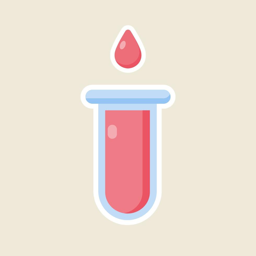 gota de sangre roja, icono de diseño plano. ilustración vectorial el concepto de donar sangre vector