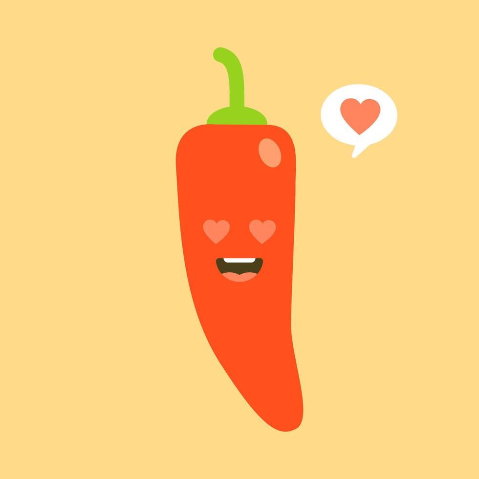 Red Pepper Cartoon Character. Vector illustration of a red chili pepper character wearing sunglasses with the funny expression