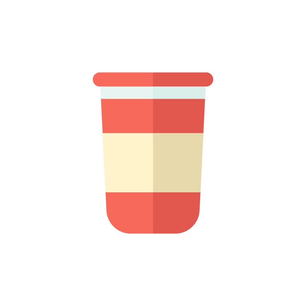 Ilustración de vector de diseño plano de taza de bebida de jugo