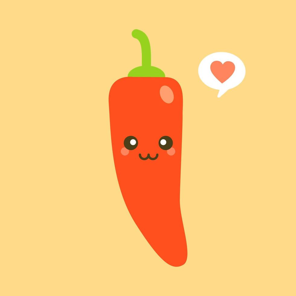 Red Pepper Cartoon Character. Vector illustration of a red chili pepper character wearing sunglasses with the funny expression