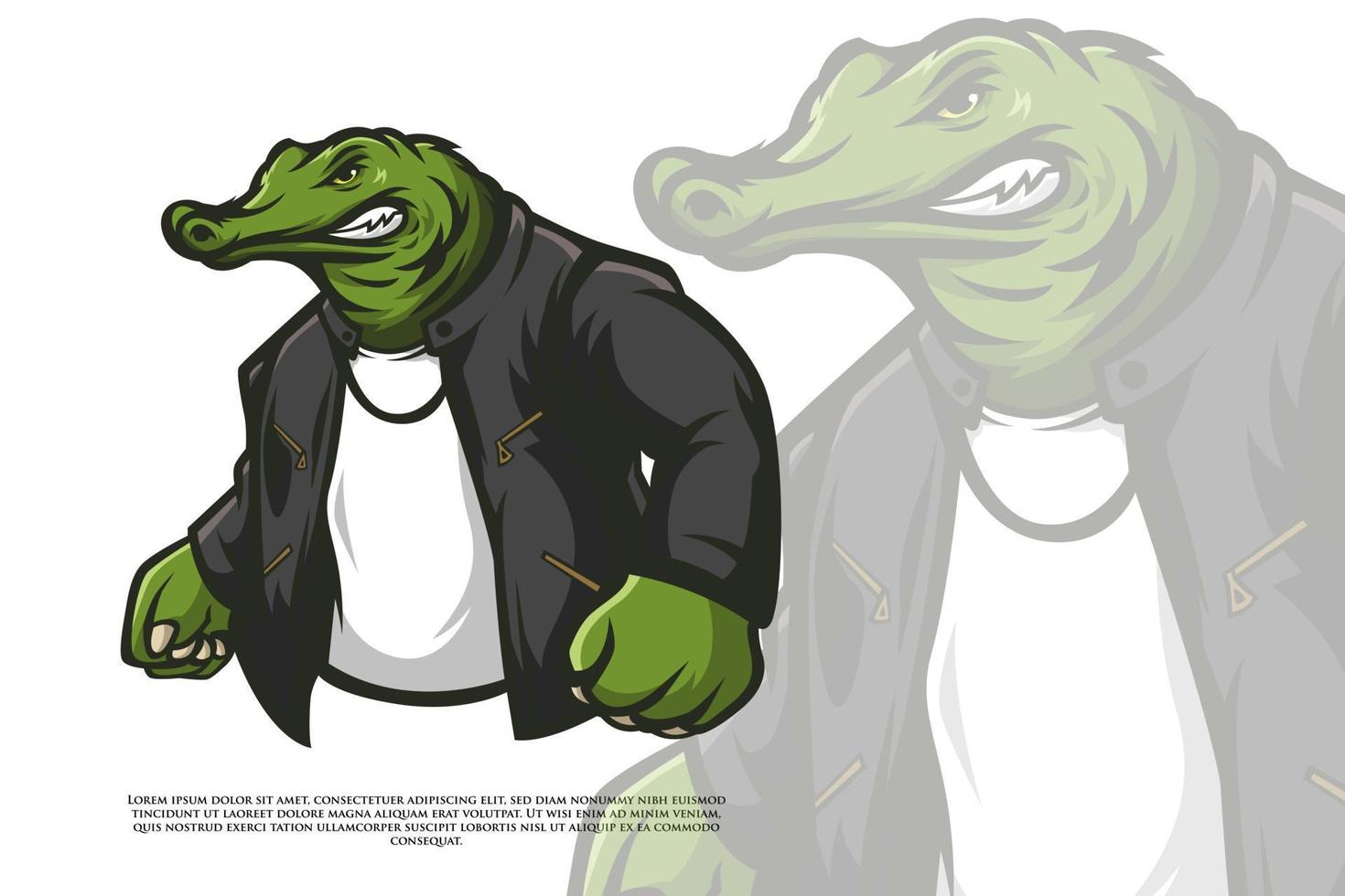 Angry Crocodile or Alligator Logo vector