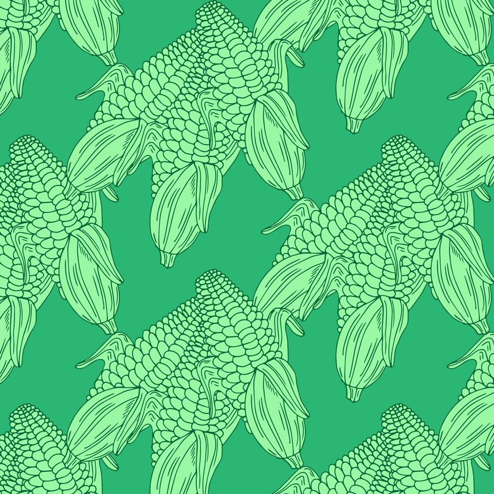 seamless corn pattern vector, hand drawing vector