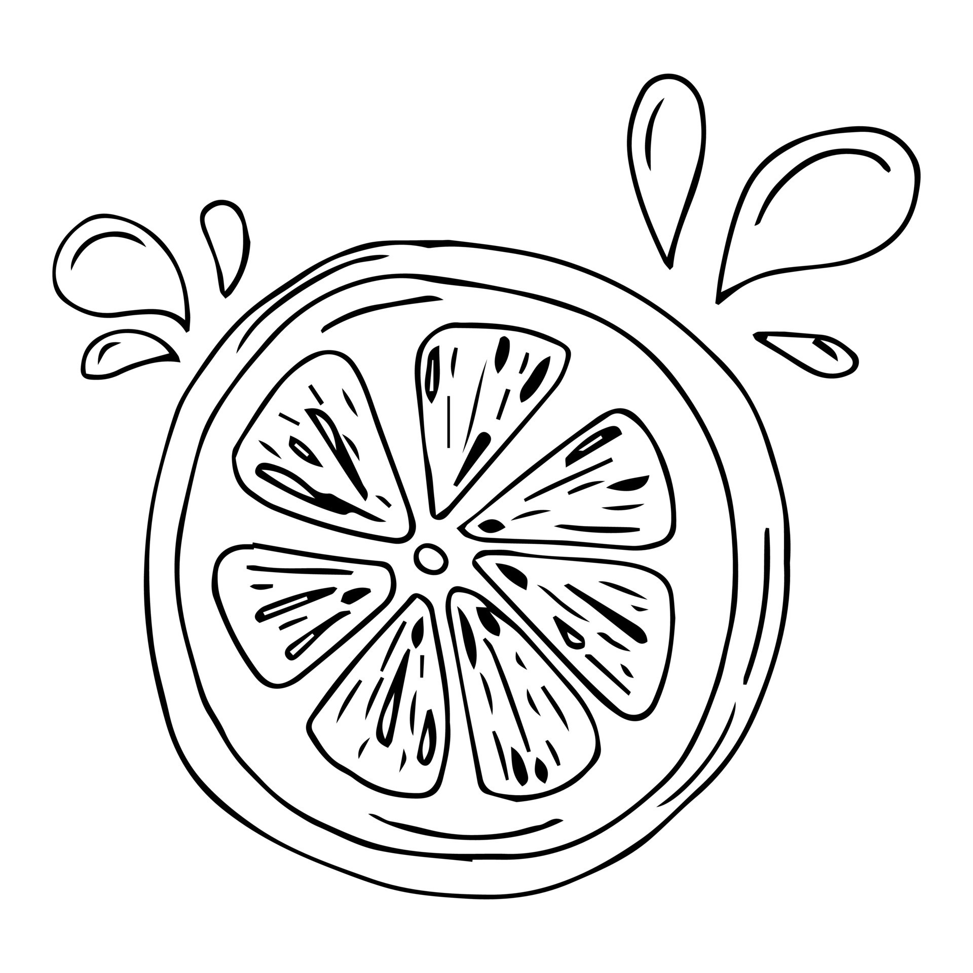 cartoon fresh lemon fruit sketch 7386382 Vector Art at Vecteezy