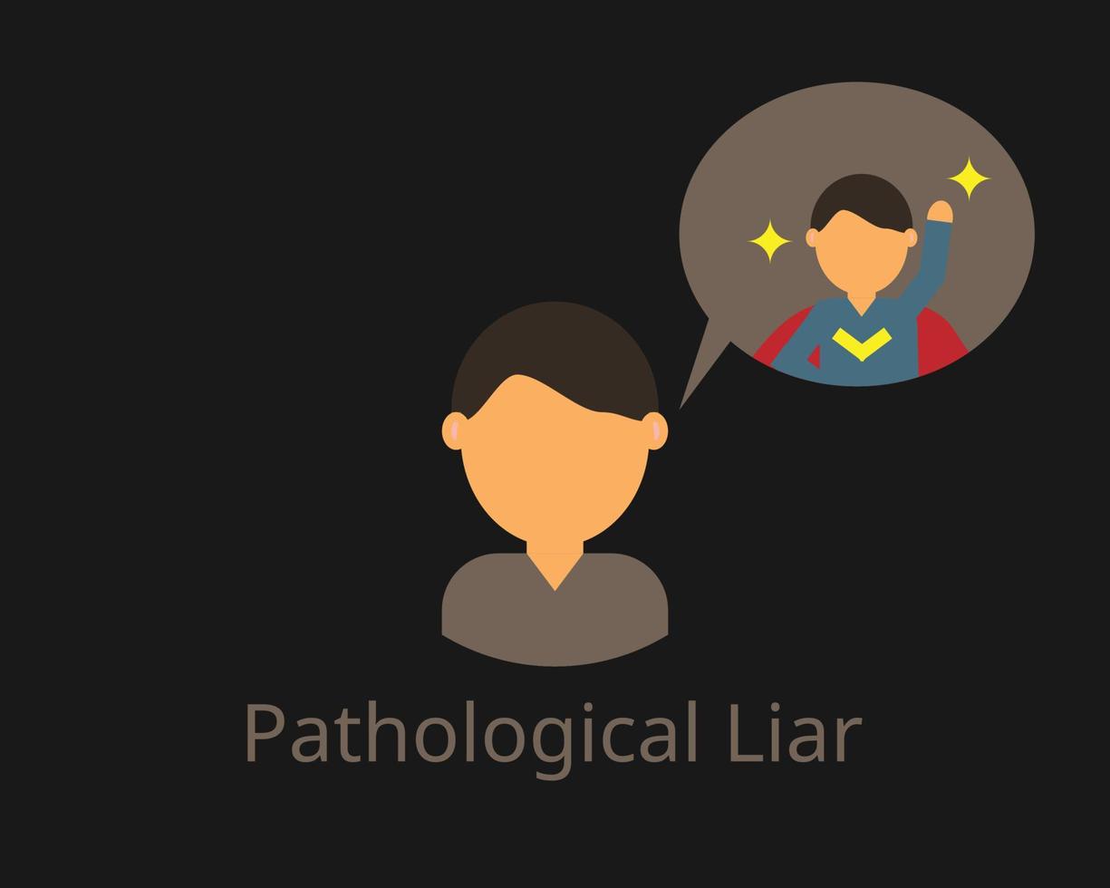 Pathological Liar and portray themselves as the hero vector