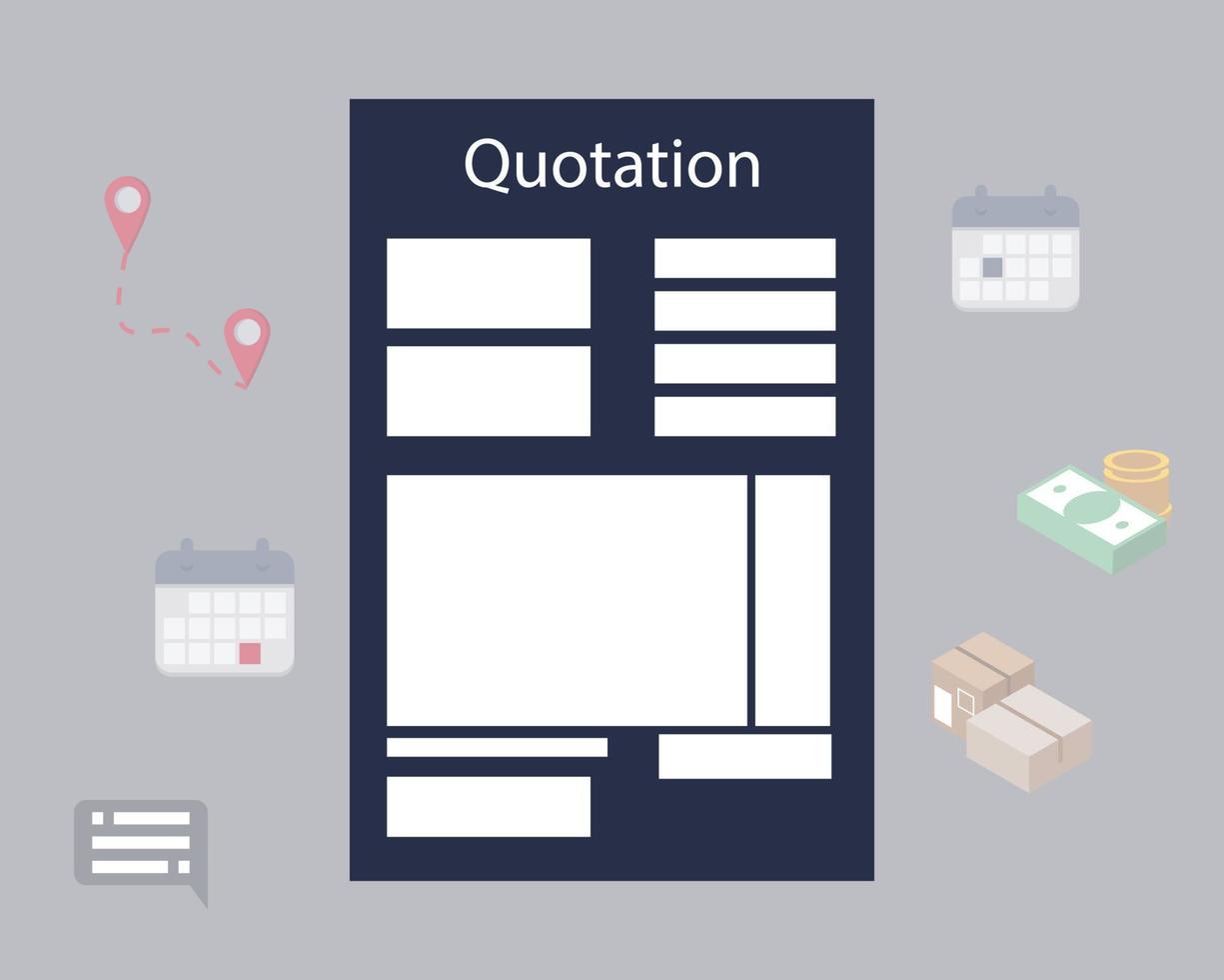 quotation elements to know how to write a quotation for customers vector