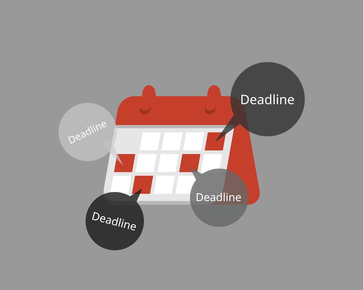 Urgent and fixed deadline to be done urgently vector