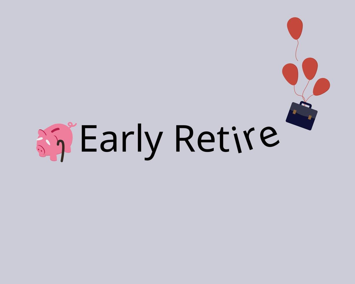 Early retirement to quit working before the retirement age vector