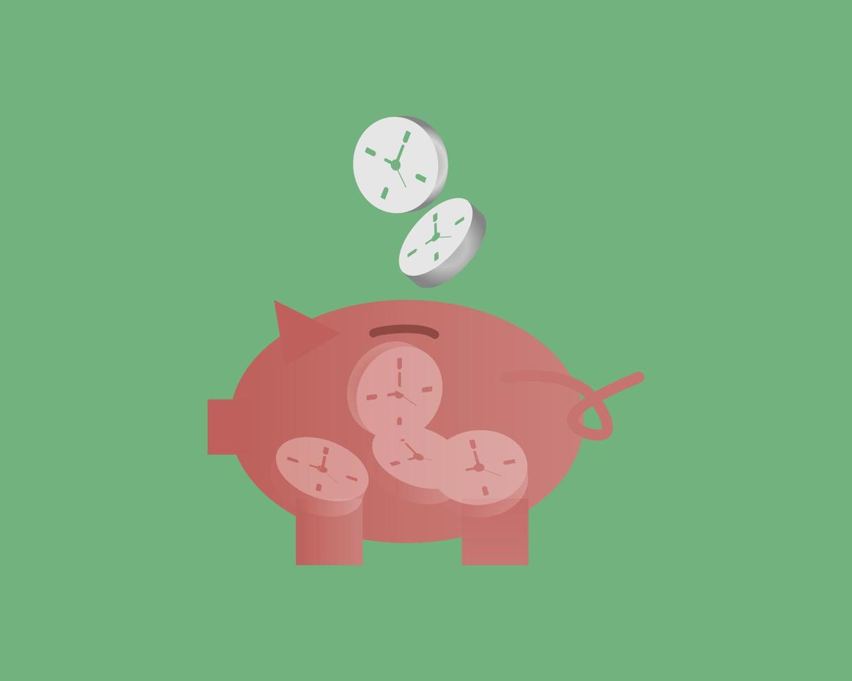 time saving due to well planning of work schedule vector