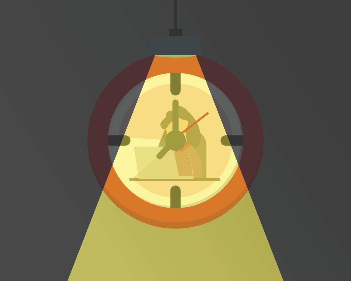overtime work until late at night but still have load of work vector