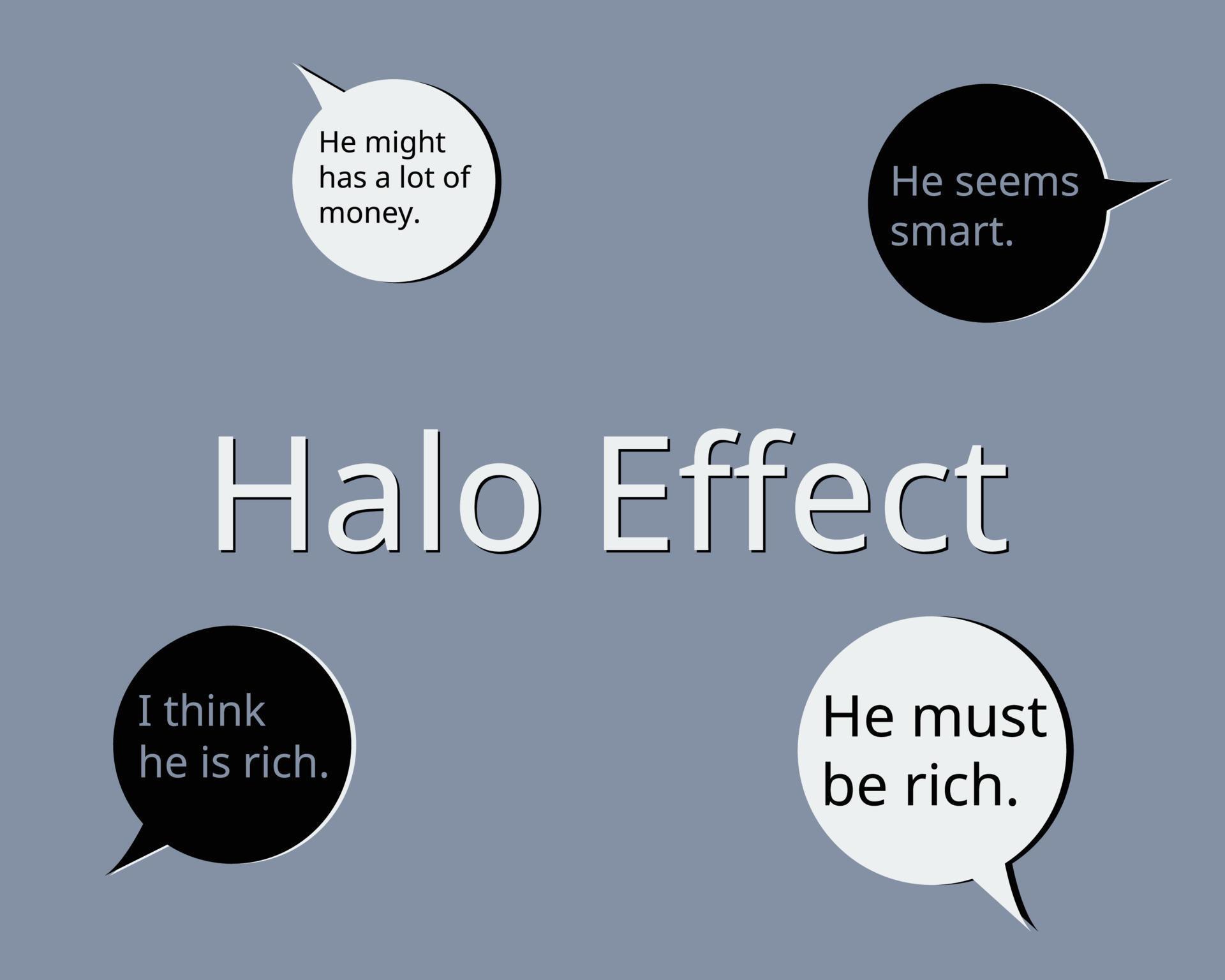 Halo Effect that Influences How We Perceive and judge others 7386867 Vector Art at Vecteezy