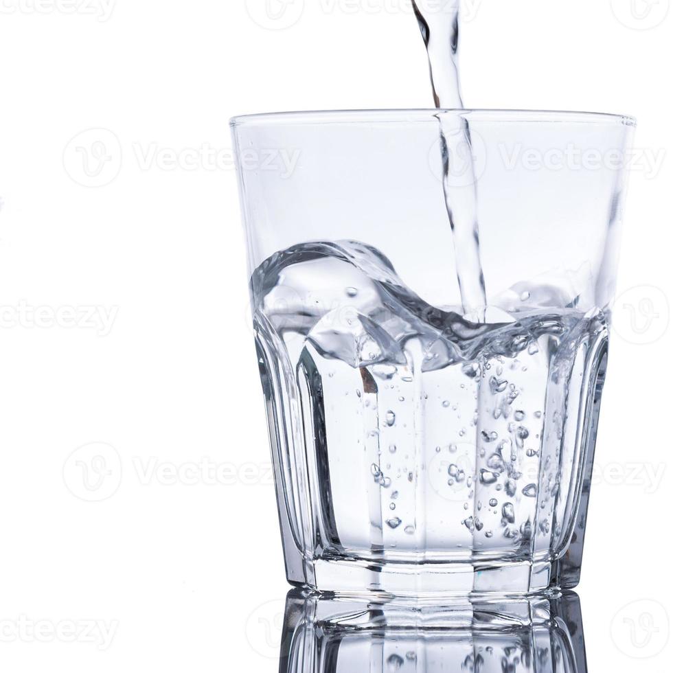 Glass with fresh water photo