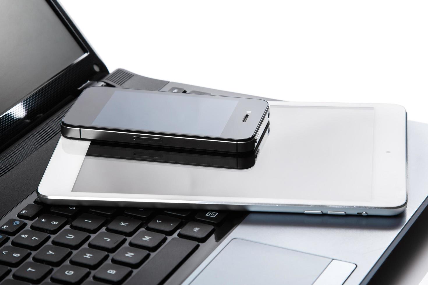 Laptop, tablet and smartphone photo