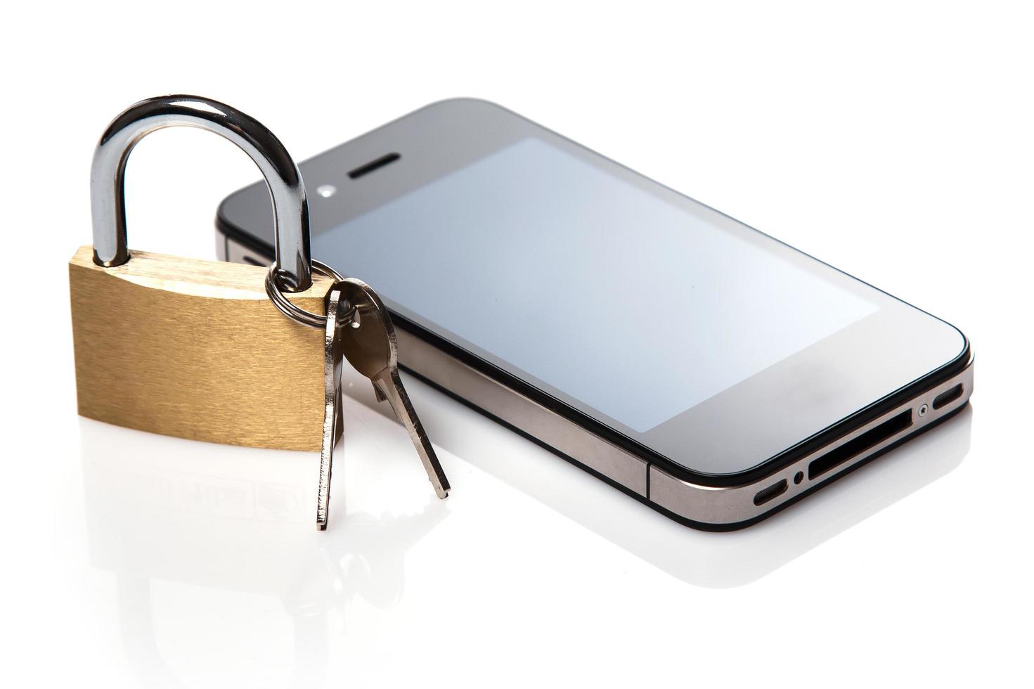 Smartphone and padlock photo