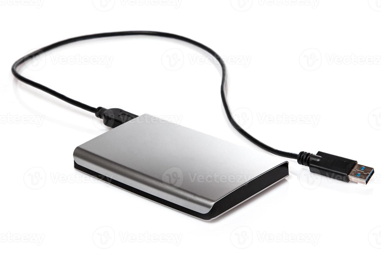 External HDD on white background photo