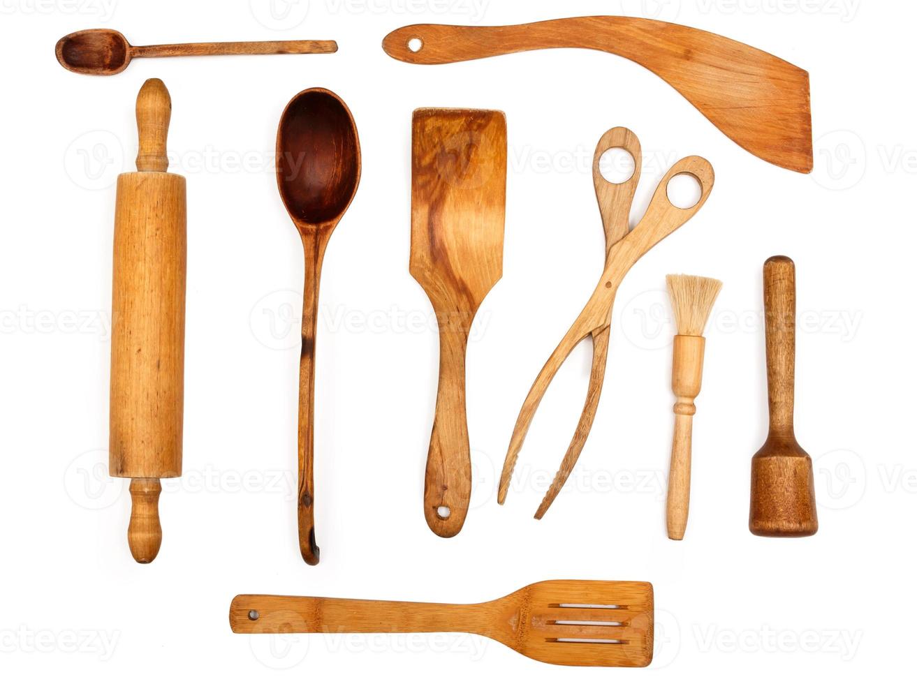 Wooden kitchen utensils photo