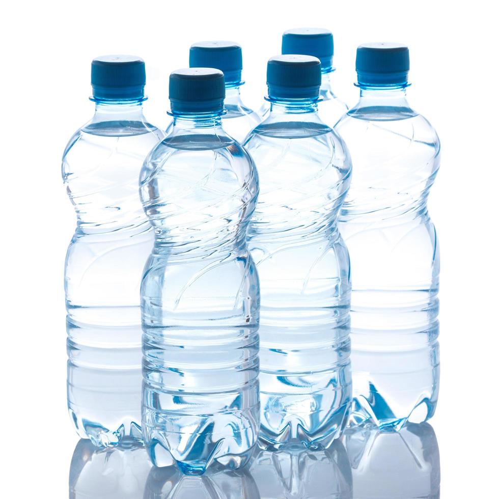 Bottles with water photo