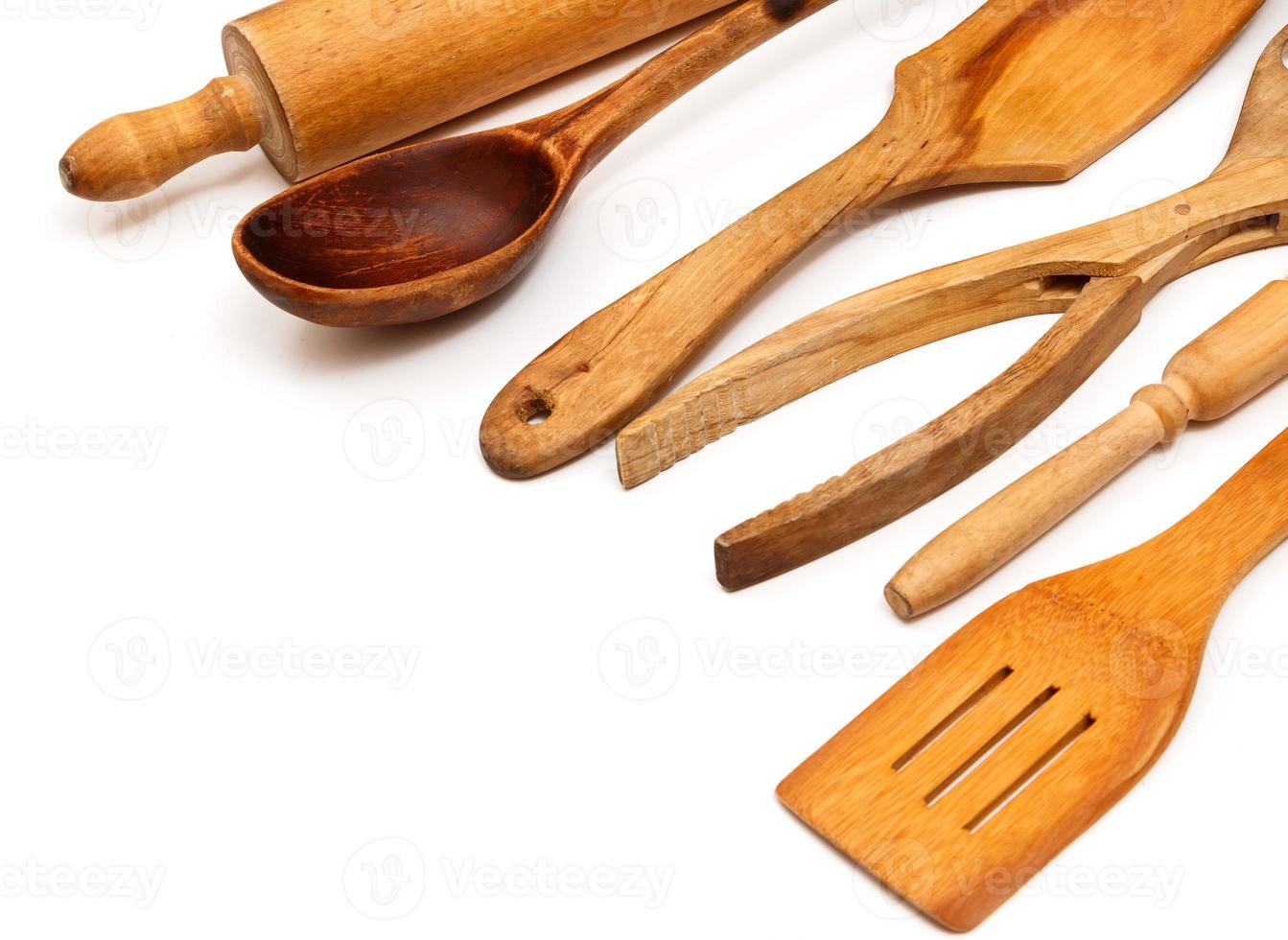 Wooden kitchen utensils photo