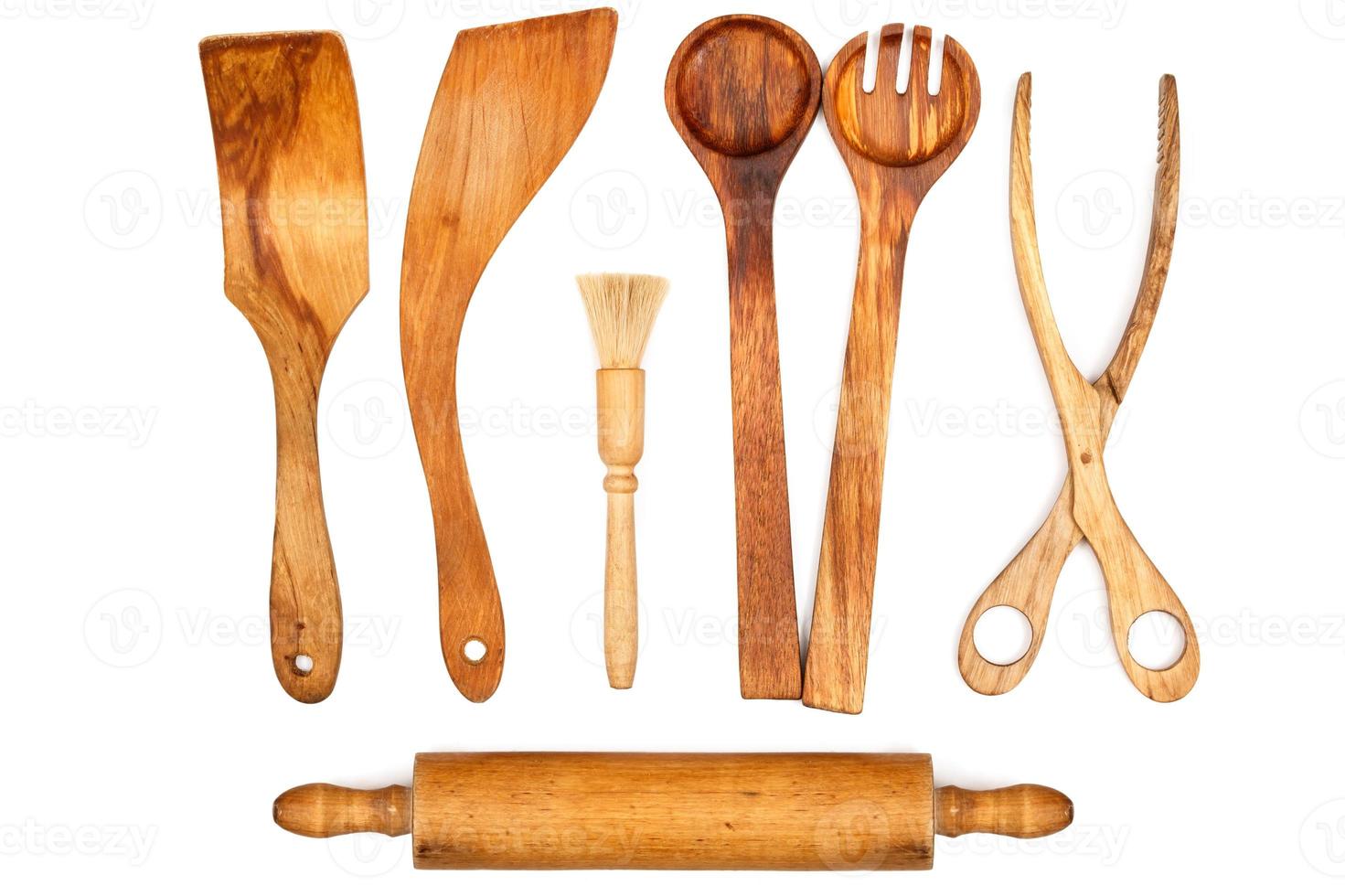 Wooden kitchen utensils photo