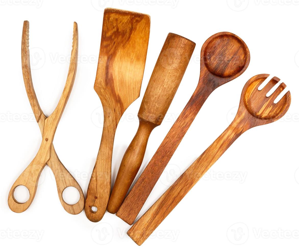 Wooden kitchen utensils photo