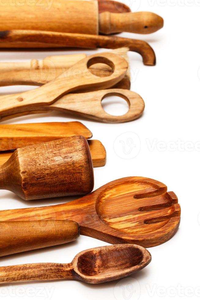 Wooden kitchen utensils photo