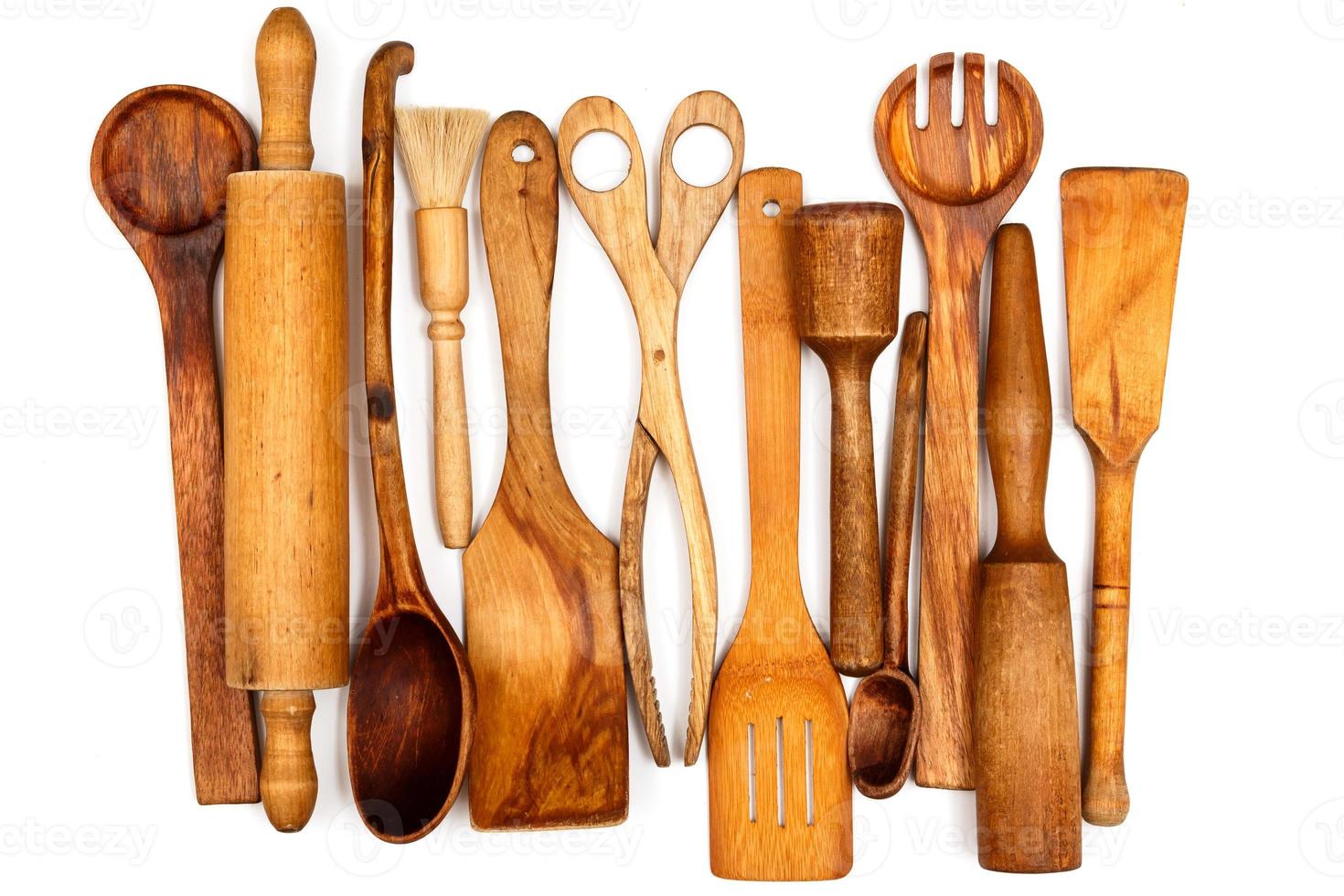 Wooden kitchen utensils photo