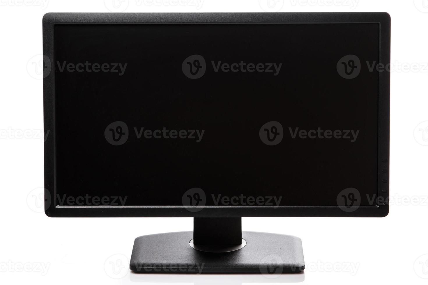 Widescreen monitor on white background photo