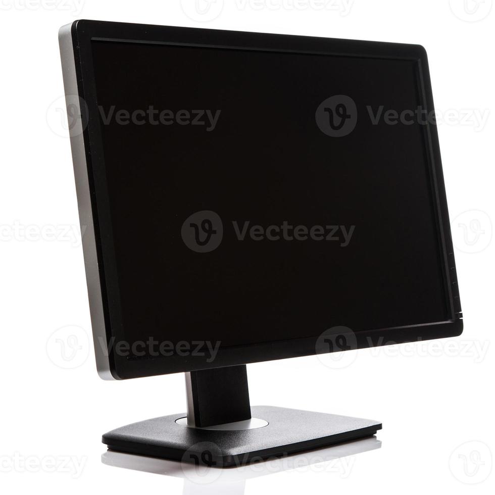 Widescreen monitor on white background photo