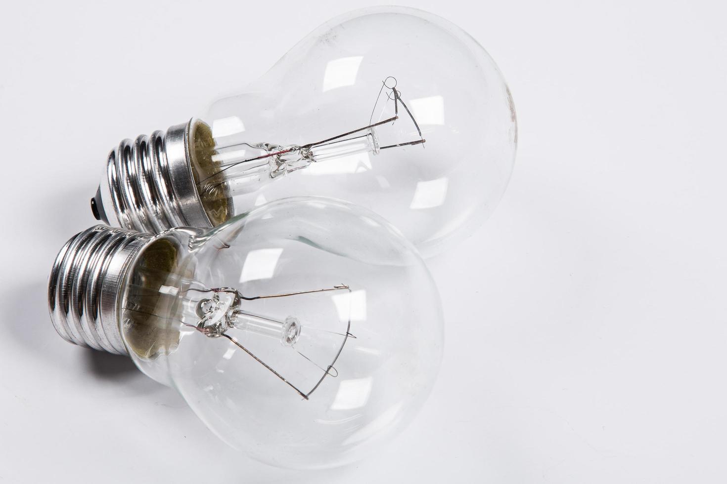 Closeup of different lightbulbs photo