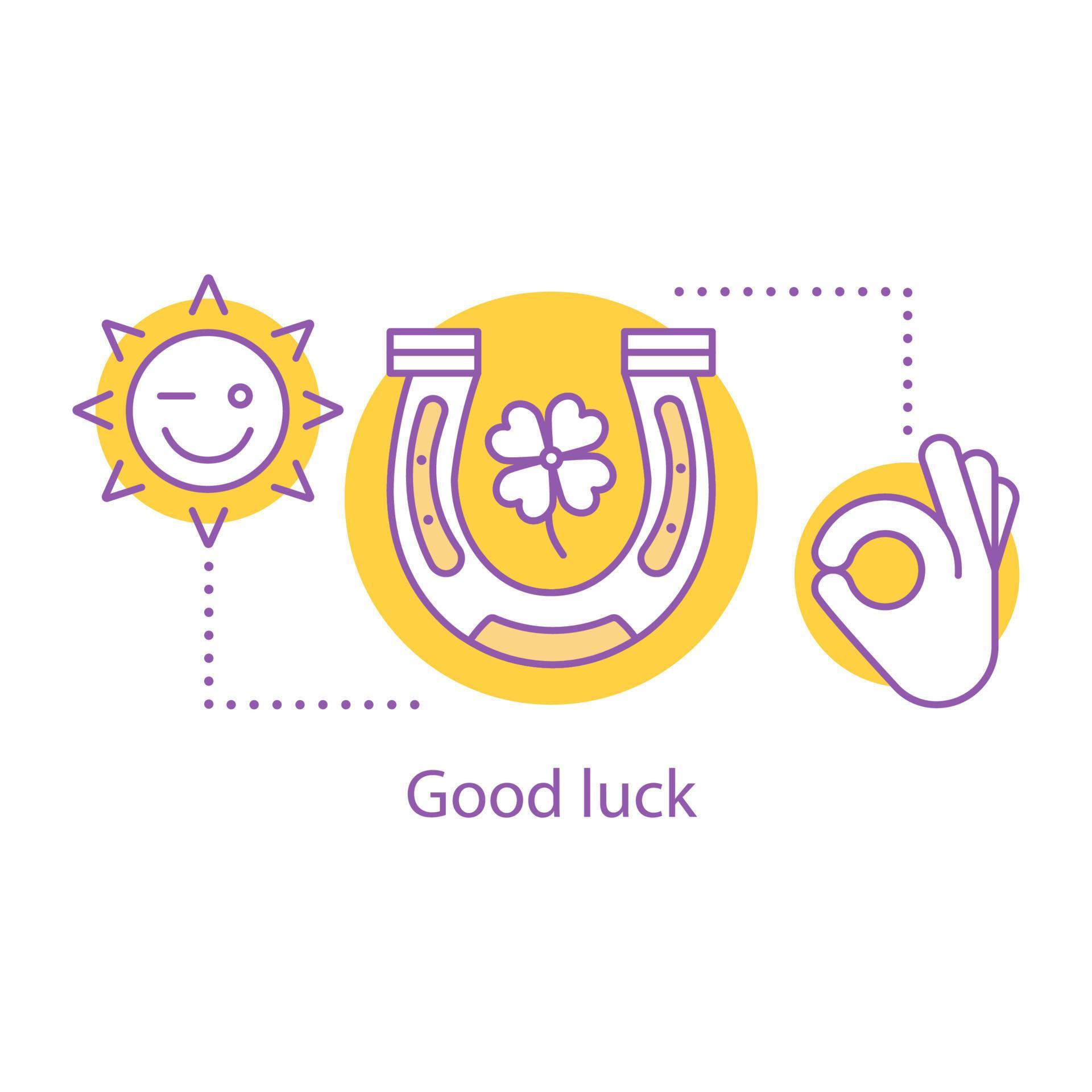 Good luck concept icon. Fortune idea thin line illustration. Vector