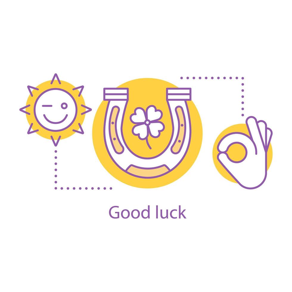 Good luck concept icon. Fortune idea thin line illustration. Vector isolated outline drawing