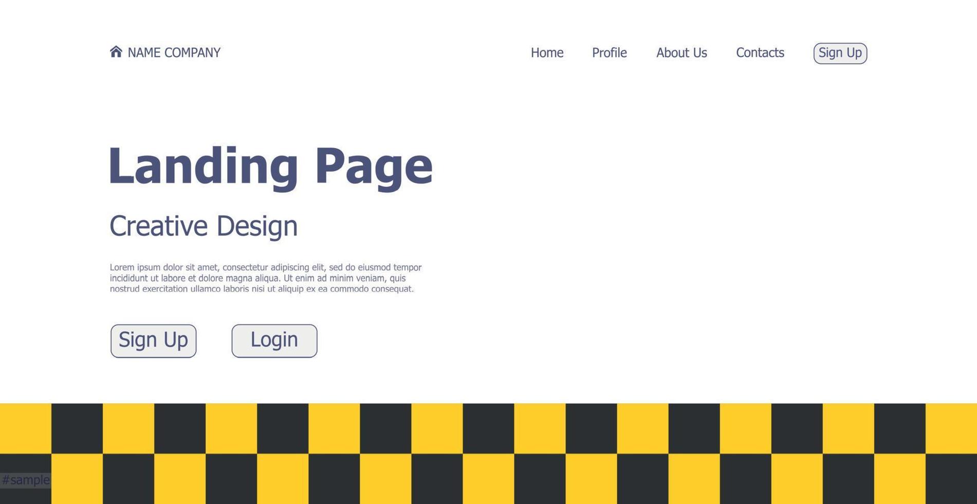 Home page landing page taxi service web template landing business page digital website landing page design concept - Vector