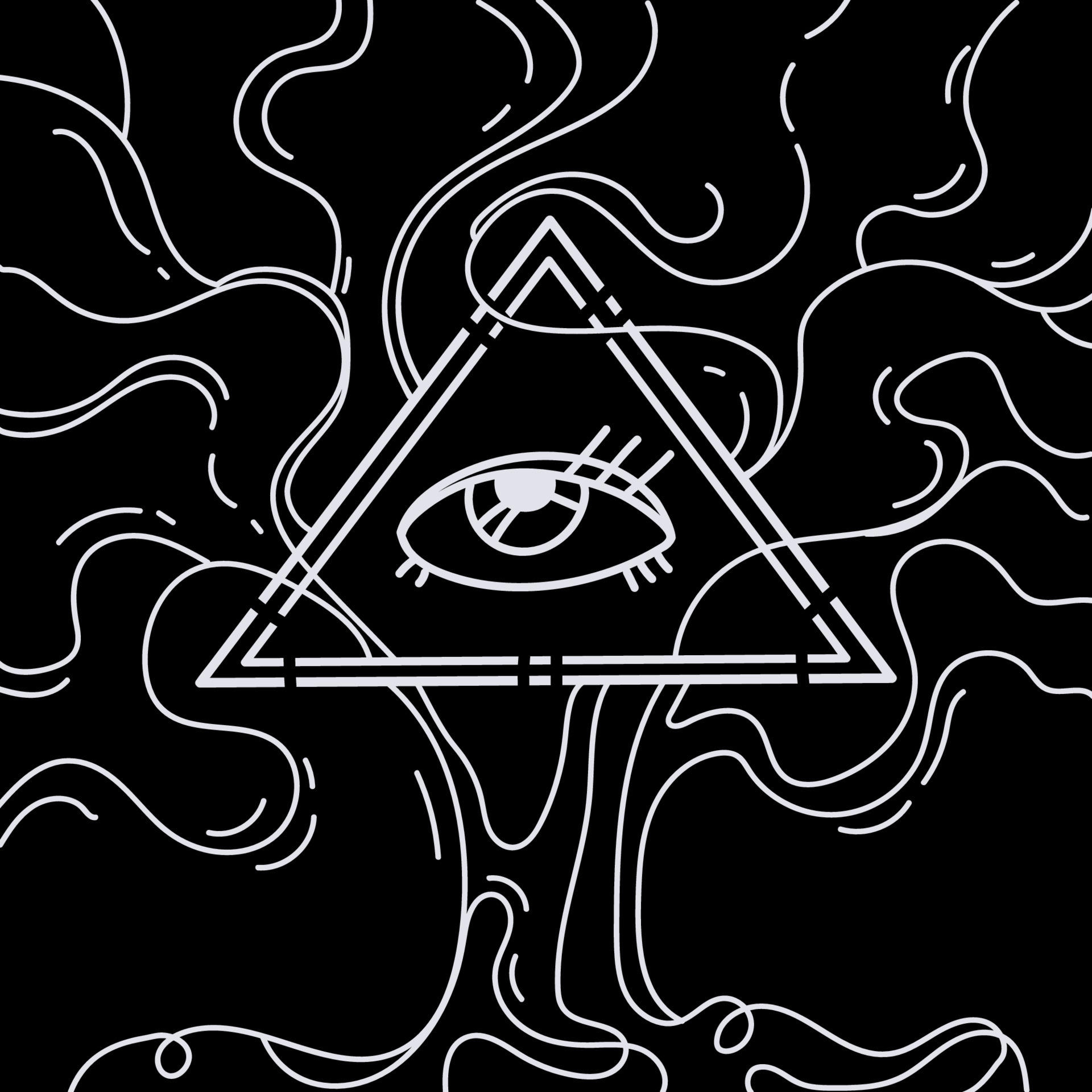 illuminati triangle black